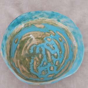 Keraminis rankų darbo dubuo „Jūros dugne“